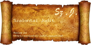 Szalontai Judit névjegykártya