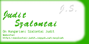 judit szalontai business card